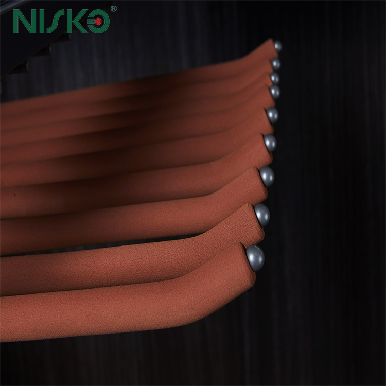 Top Mount Pull Out Pants Rack Retractable Soft Closing With Leather Bar