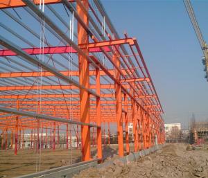 China 10mm PVC Gutter DFT 80um Steel Structure Warehouse on sale