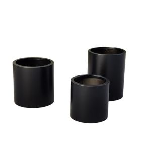 Different heights and sizes modern metal garden planter black small flower pot