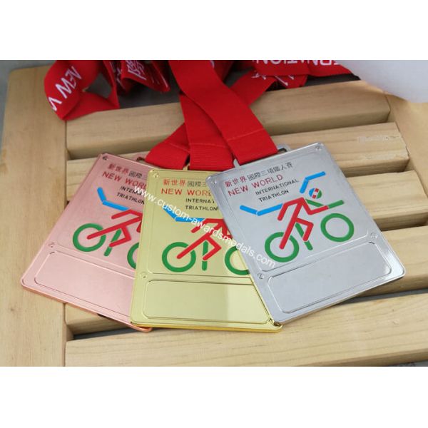 Quality Die Casting Customized Medals And Ribbons Zinc Alloy Enamel For Sports Event wholesale