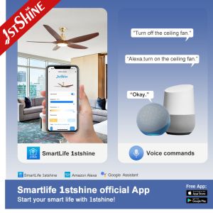 Five ABS Blades LED Ceiling Fan for Energy Saving and Lighting Solutions Service