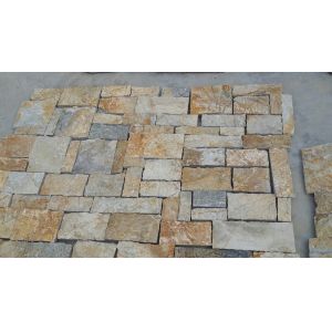 Yellow Slate Fieldstone Natural Slate Random Flagstone Castle Rock Veneer