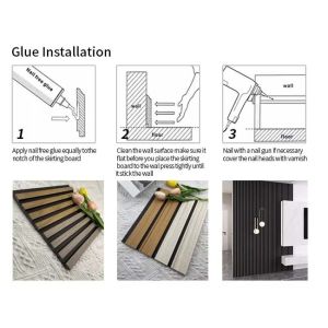 WaterProof Soundproof Fluted PS Wall Panels Easy Installation Wood Plastic