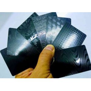 Patterned / Textured Card Lamination Steel Plate Custom Size 0.8mm Thick