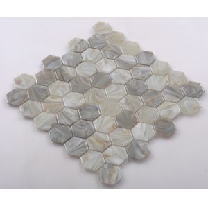 Latest Glossy Mosaic Tile with Hexagon Shape