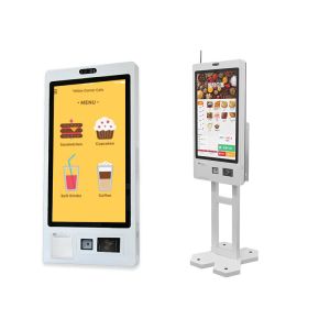 Fast food self service touch screen wall mount bill payment machine 32 inch self