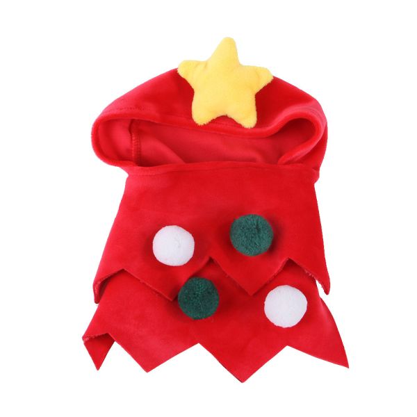Christmas Velvet Pets Wearing Clothes Jumpsuit 23x20x5cm