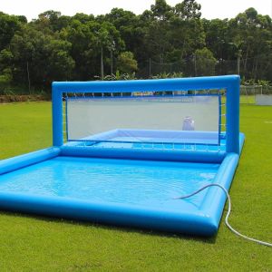 Castle Design Swimming Pool Inflatable Giant Volleyball Court with Customized