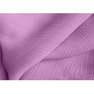 Silk - Like Smooth Lightweight Chiffon Fabric , 50D Bright Pleated Chiffon