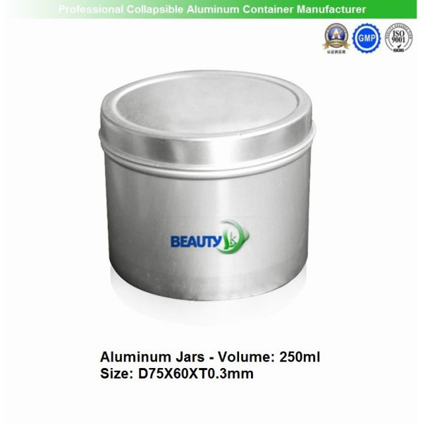 Quality Original Aluminum color 250ml Cosmetic Packaging Face Body Care Cream Empty Aluminum Container Jars wholesale