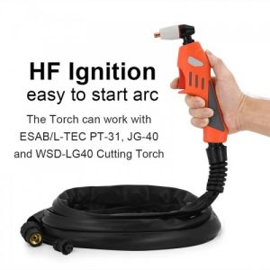 Portable 4m Cable Plasma Cutting Torch P31 40A With 2 Socket Pins