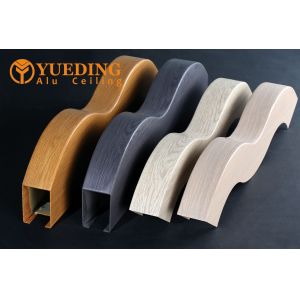 Artistic Ceiling Aluminum Square Tubes Fireproof Customized