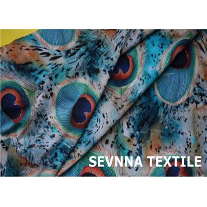 Knitted Half Dull Recycled Swimwear Fabric Polyester Lycra Transfer Print