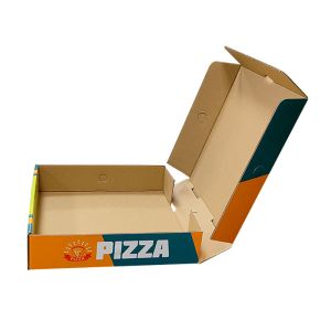 Recycled Custom Logo Kraft Paper Corrugated Packing Folding Fries Chips Pizza