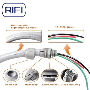 Nonmetallic Weatherproof 2 Inch Pvc Conduit Liquid Tight Flexible Grey UL