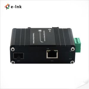 Mini Industrial 10/100/1000Base-T to 100/1000Base-X SFP Ethernet Media Converter
