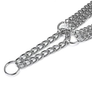 Triple pet chain Dog Training Choke Chain With Triangle Chain Adjustable pet