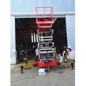 300KG 14M With Emergency Manual Lowing Valves Hydraulic Mobile Motorized Scissor