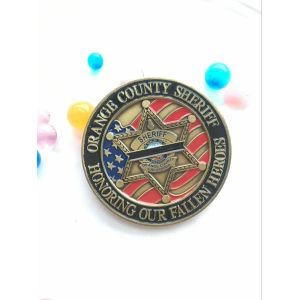 Custom Challenge Coin Gold Plated Souvenir Coin with Soft Enamel for US Customs