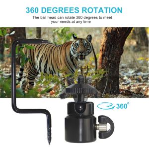 outdoor hanger with 3 screw holes 360 rotation screw-in tree for hunting camera