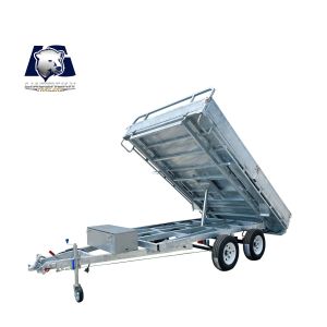 Cheap Series Connected Hydraulic Tipper Trailers ATM 4000kg Self Unloading Trailer Silver for sale