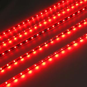 Cheap Outdoor 360 Degree Glow LED Meteor Tube Fairy String Lights with RGB Color LED Pixel Light Source and 3D Corrugated Pipe for sale