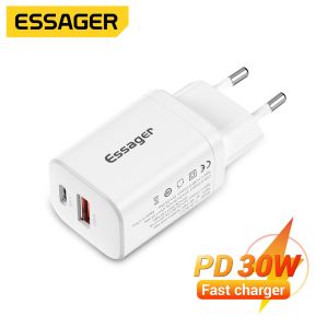Essager PD 3.0 QC3.0 30W PPS USB Type C Wall Charger Mini Power Supply Adapter