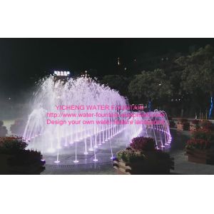 Program Control Water Fountain Project , Dry Fountains / Floor Multicolored LED