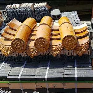 China Smooth Surface 180*110mm Glazed Ceramic Roof Tiles For Traditional Chinese House on sale
