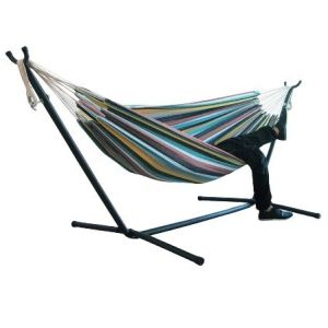 Folding Stainless Steel Canvas Hammock With Stand Your Outdoor Relaxation