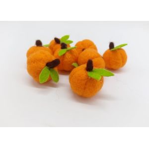 4cm Halloween Pumpkin Wool Felt Balls Creating Halloween Atmosphere