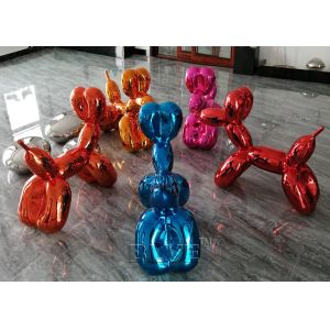 Cheap Balloon Dog Stainless Steel Jeff Koons Sculpture Abstract Modern Art Metal Decoration for sale