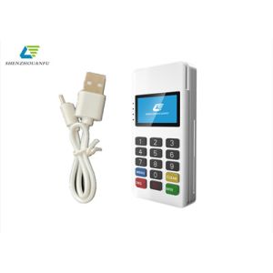 White Mini POS Terminal Smart Mobile Payment Terminal ODM PCI Certificate