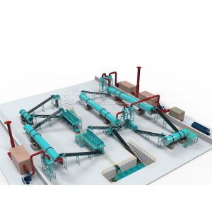 Water Soluble Slow Release NPK Fertilizer Production Line With Water Steam Drum