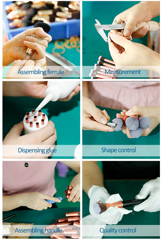 17pcs Cosmetic Makeup Brush Set With Pouch