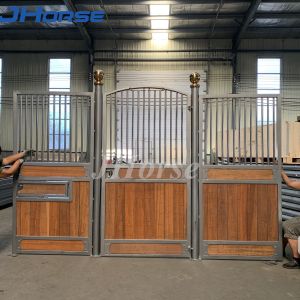 Steel Frame Bamboo Horse Stall Gates , Custom Prefab Horse Stables