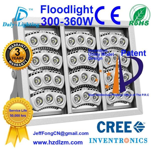 Quality LED Flood Light 300-360W with CE,RoHS Certified and Best Cooling Efficiency Floodlight Made in China wholesale