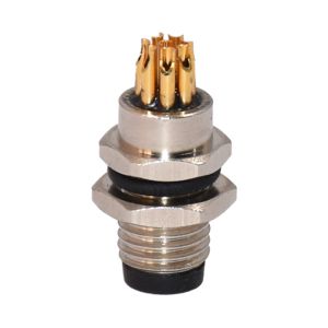 M8 Male 8pins Panel Mount Solder Waterproof IP67 Soldering Socket Mount