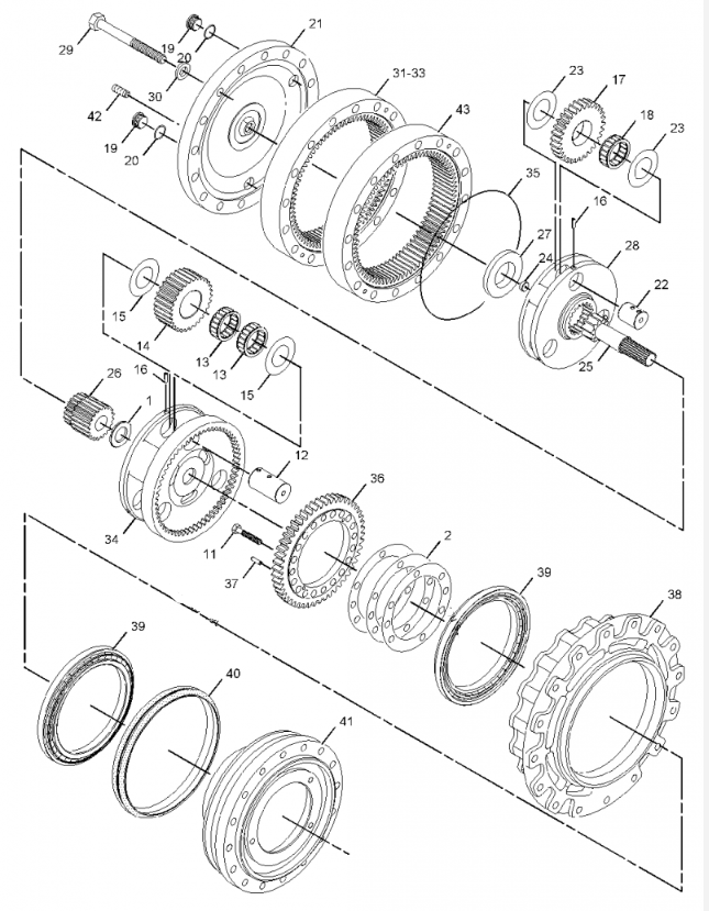 Belparts Travel Gearbox For E320C Excavator Final Drive Toothbox 227-6949