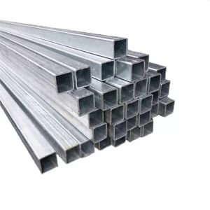 China 5.8-12m GI Steel Square Pipe Plain Square Rhs Steel Structure Building Material on sale