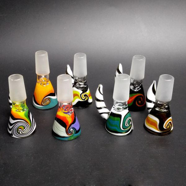 Quality Cool Design Colored Glass Slide Bowl With Male 14mm 18mm Joint Daily Use wholesale