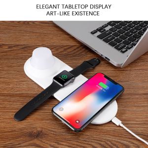 Flicker Free 5V 2A 10watt Wireless Charger Night Light / 3 In 1 Night Lamp