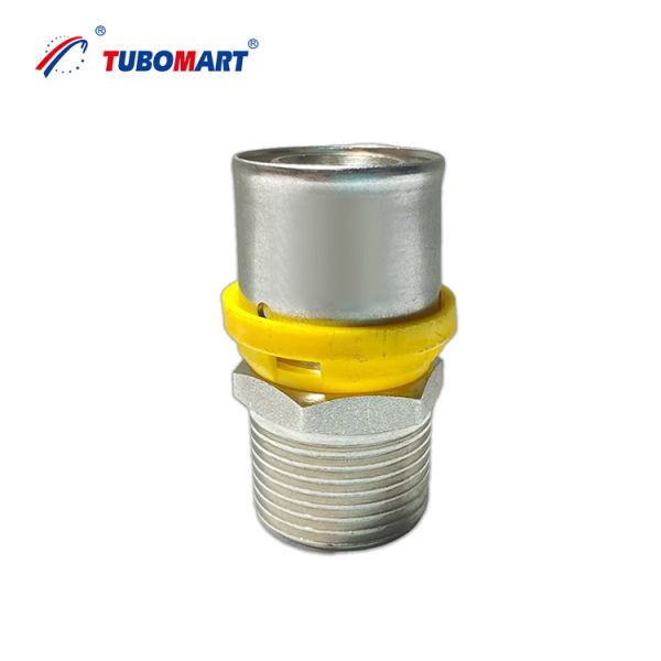 Tubomart OEM PEX-AL-Pex TH Type Press Fitting FEMALE ELBOW UNION WITH WALL-PALTE