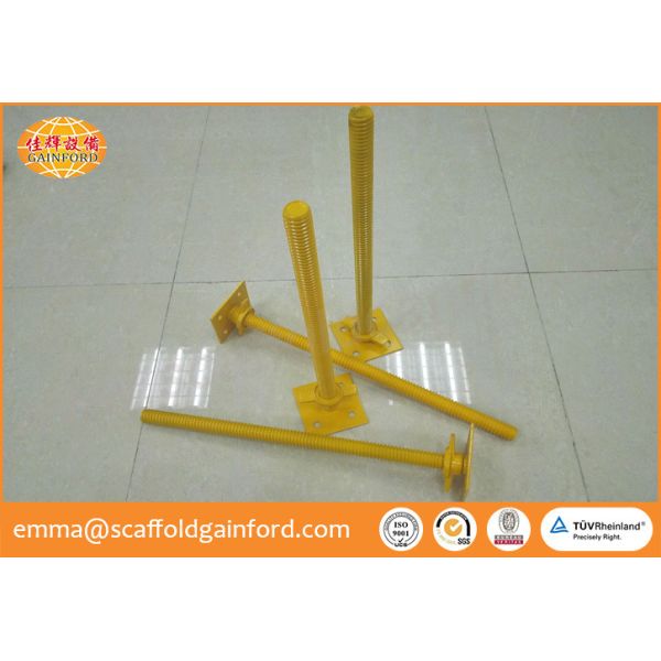 Painted 780mm Q235 adjustable steel base jack hollow screw jack for Thailand ring lock scaffold projects