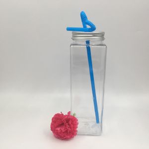 Lightweight BPA Free Bubble Tea Bottles With Screw On Lid 0.5kg Clear Or