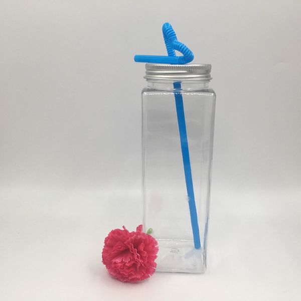 Lightweight BPA Free Bubble Tea Bottles With Screw On Lid 0.5kg Clear Or