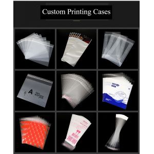 Width 24cm Custom Logo Printing Resealable Apparel Package Self Sealing Bopp