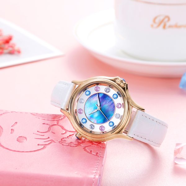 Mother Of Peral Shell Face Alloy Quartz Watch 30 Meter Water Resistant Watch