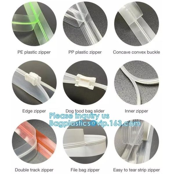EVA Zipper Slider, PVC Slider Zipper, TPU Zipper Seal, PP Seal Seal, Bag