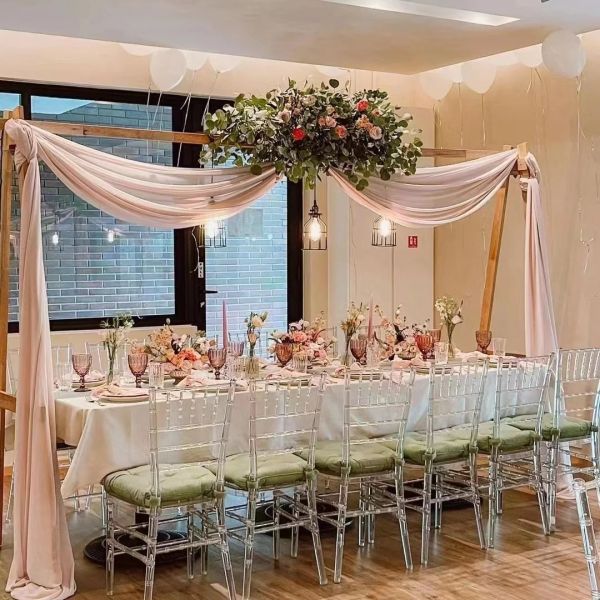 Clear plastic Phoenix chair - back view